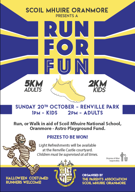 Scoil Mhuire NS Oranmore 5k Run/Walk - Pop Up Races