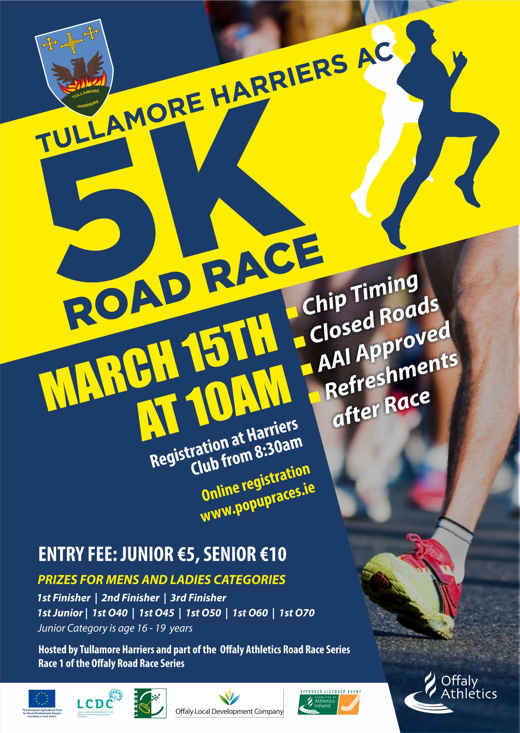 Tullamore Harriers AC 5k Road Race 2020 - Pop Up Races