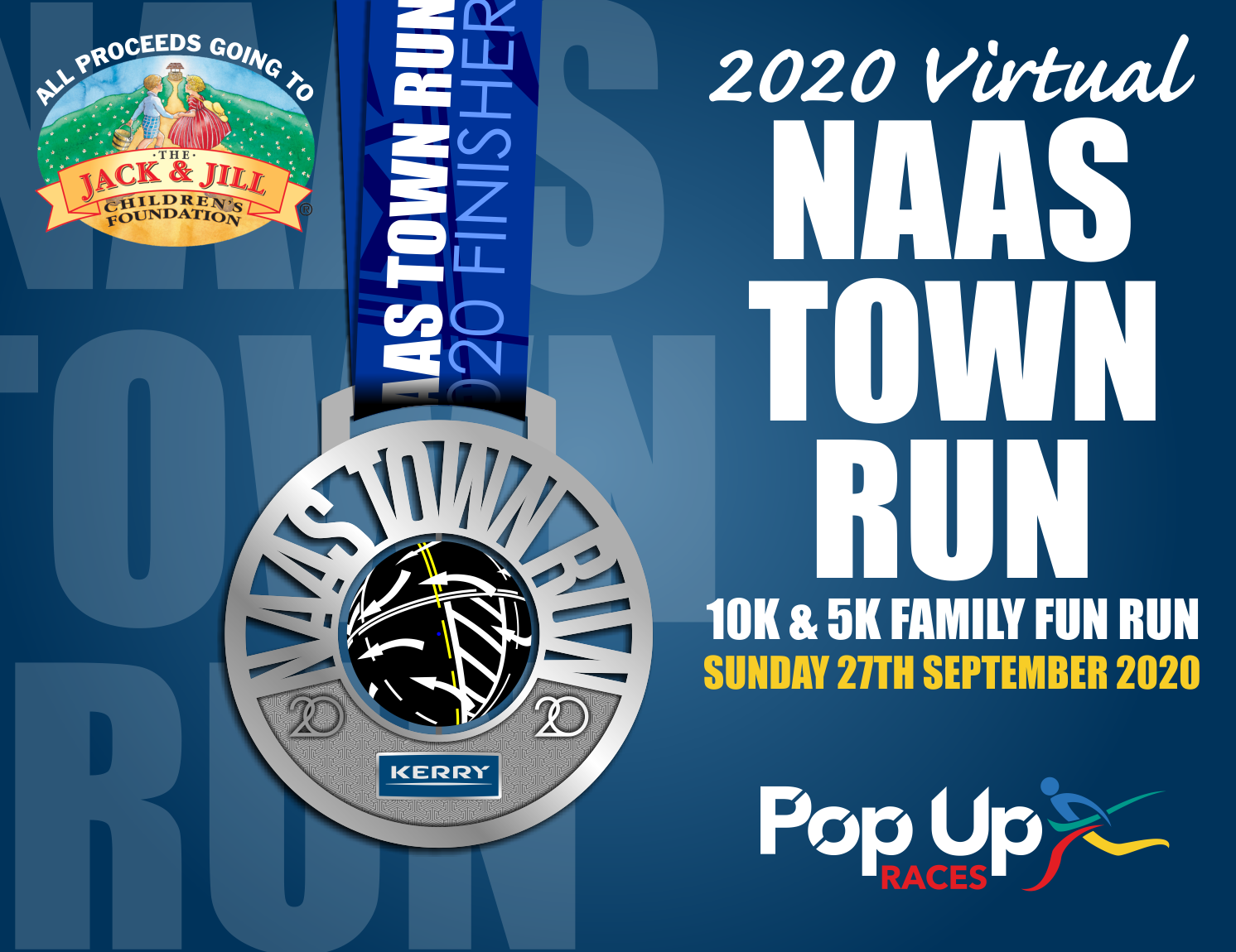 Naas Town 2020 Virtual 10km and 5km Family Run Pop Up Races