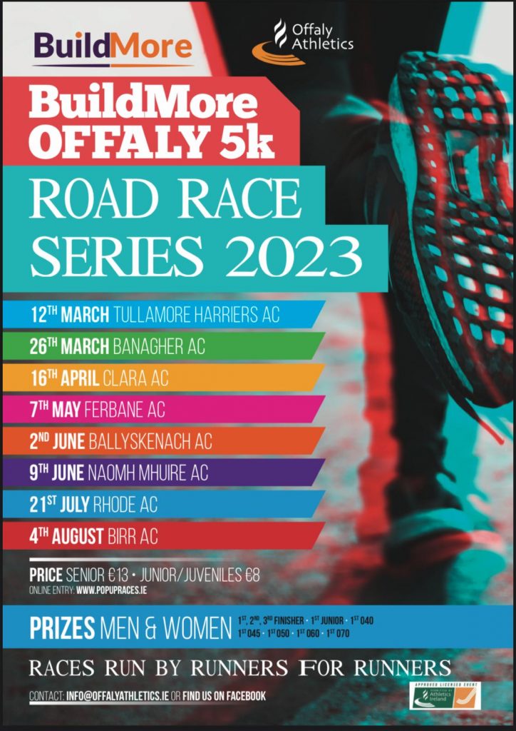 Buildmore Offaly 5k Road Race Series Clara AC 5K 2023 Pop Up Races