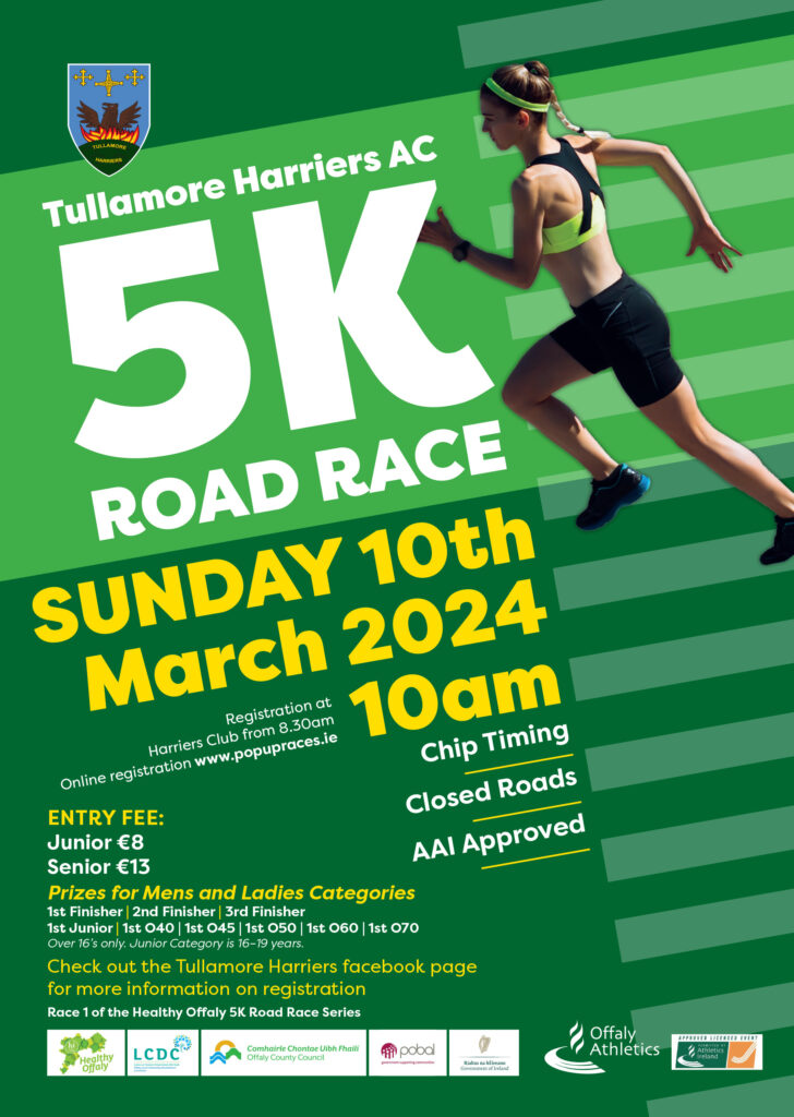 Tullamore Harriers AC 5k 2024 Pop Up Races