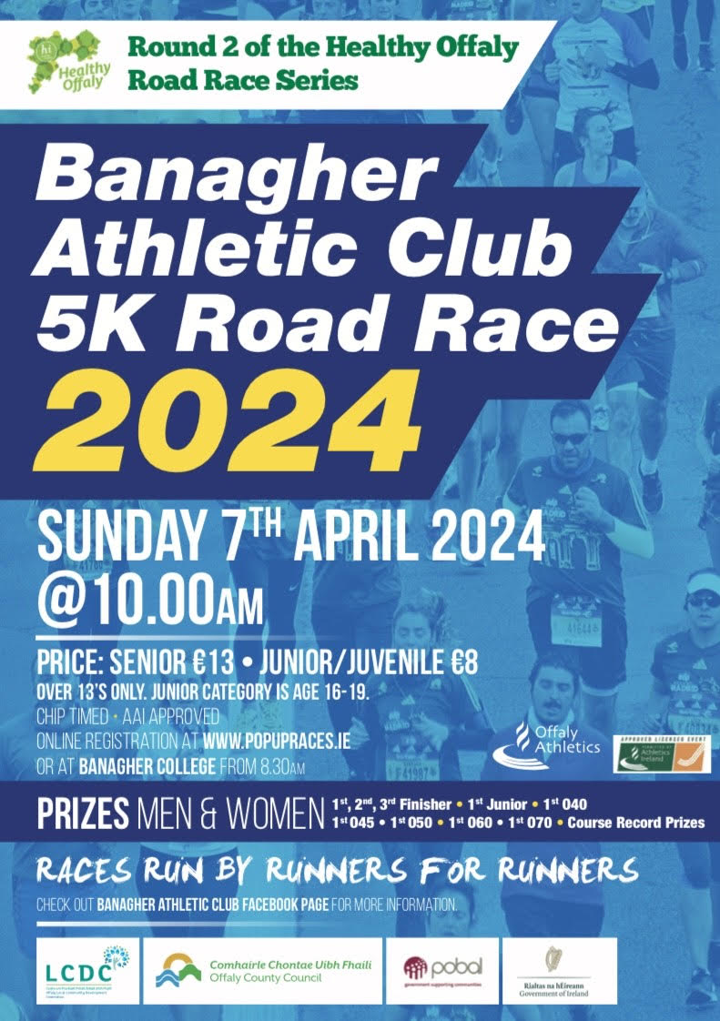 Banagher AC 5k 2024 Pop Up Races